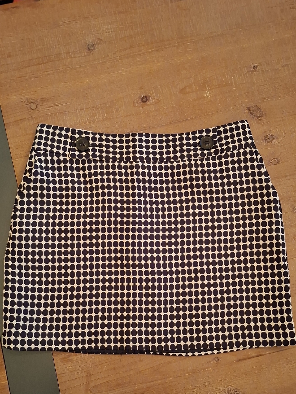 Jacob Women's Black & White Mod Polka Dot Mini Skirt with Pockets (Size US 6)